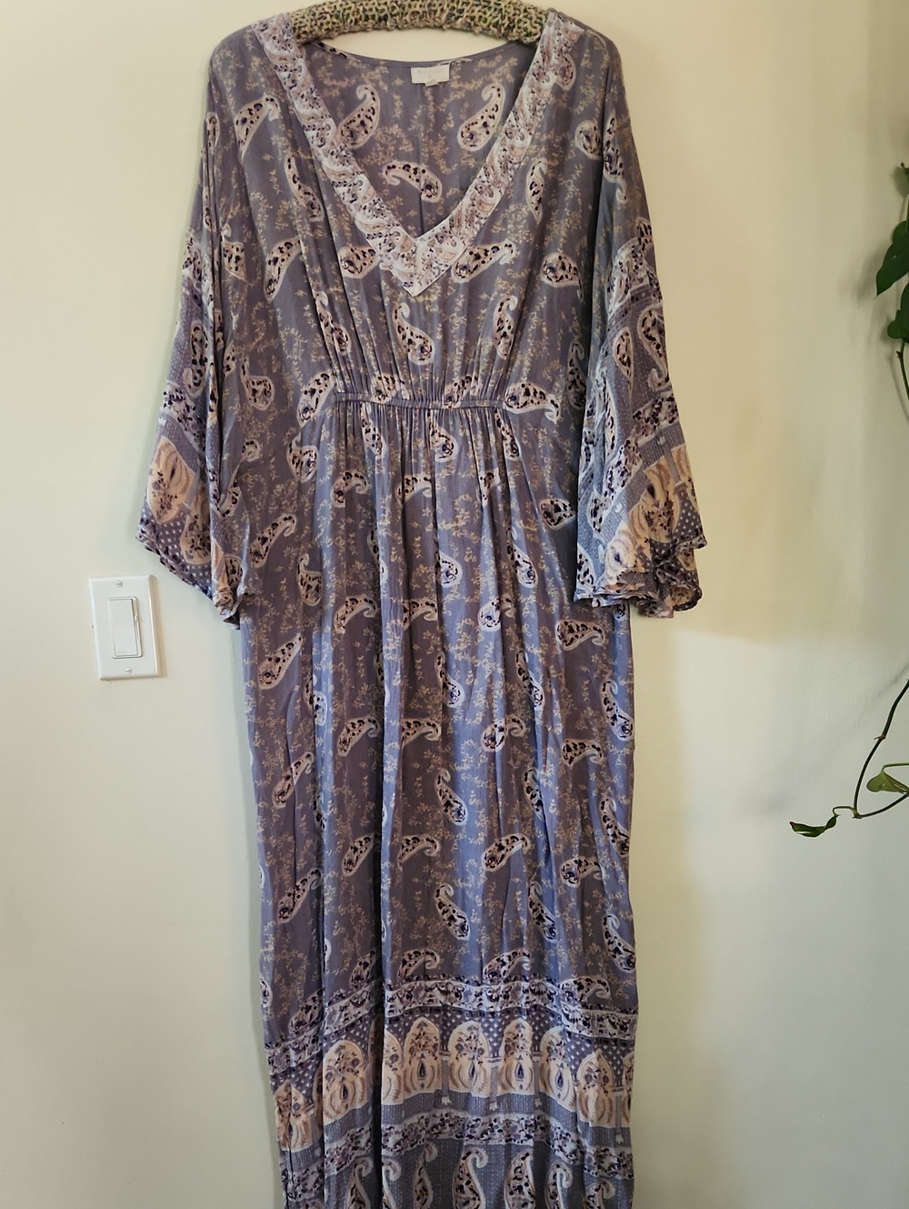 Cost Plus World Market Lavender Paisley Maxi Dress